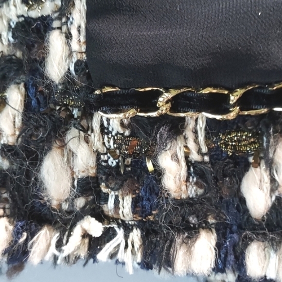 NWOT Amen Wardy Aspen Metallic Tweed Mid Length Designer Jacket Size 36FR - Picture 17 of 17